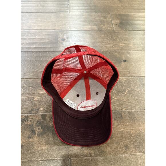 Merrell Mens Red Patch Adjustable SnapBack Trucker Hat Baseball Cap - Picture 7 of 8